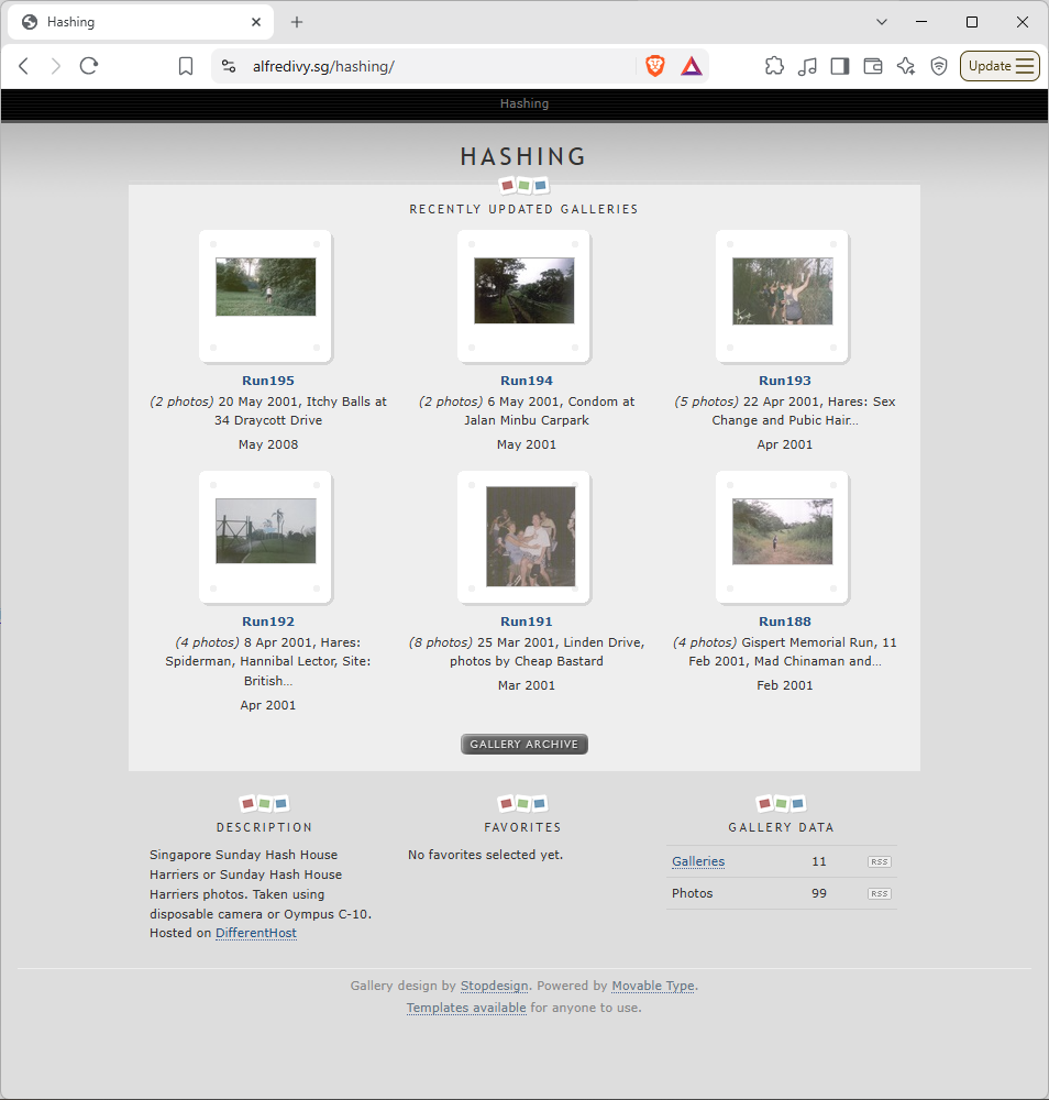 Hashing Photo Gallery based on Stopdesign templates