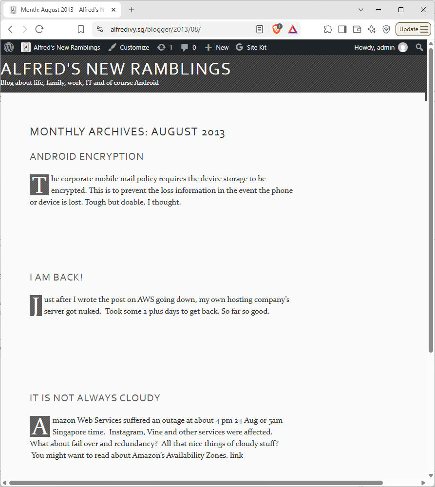 WordPress Erudite theme 2013